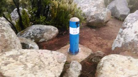 Summit marker post