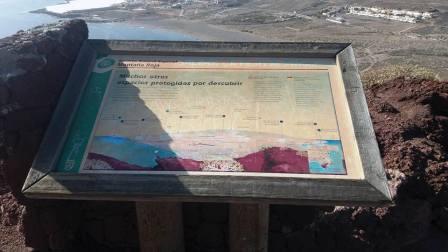 Nature information board at the summit