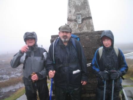 The three Jims/James at The Cheviot summit