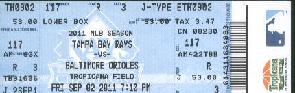 MLB Tampa Bay Rays v Baltimore Orioles, 2011