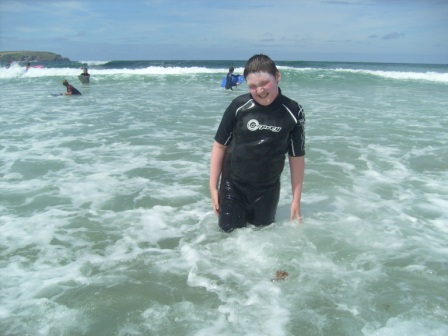 Liam in the waves