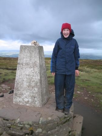 Jimmy at Hay Bluff trig point