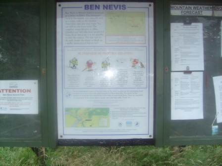 Ben Nevis information board
