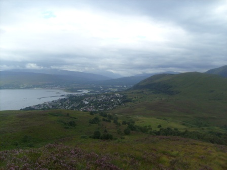 Looking down on Fort William from the summit