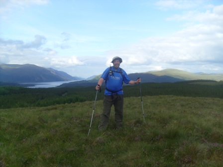 Tom on the summit of Cruim Leacainn