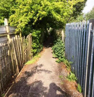 Footpath through Moss Lane Allotments