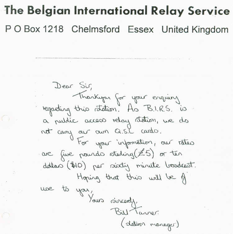 Belgian International Relay Service