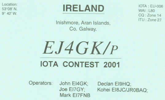 EJ4GK/P, Inishmore, Aran Islands EU-006