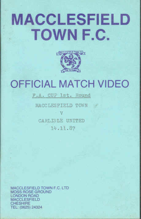v Carlisle United, FA Cup 1st round, 1987