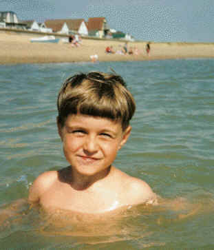 Ben in the sea at Jaywick Sands