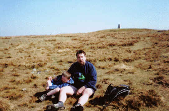Tom (operating the radio) & Liam on Pendle Hill SP-005