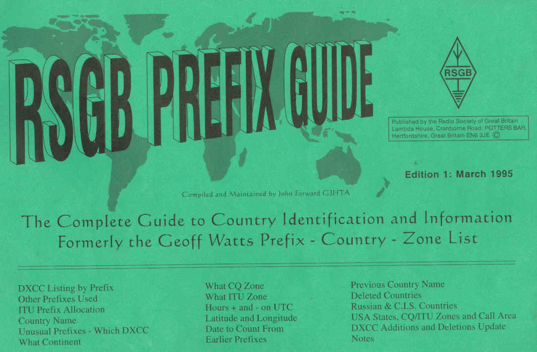 RSGB Prefix Guide