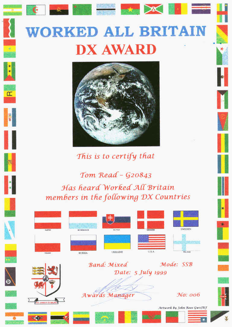 WAB DX Award