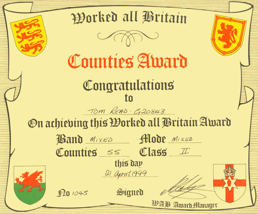 Counties Award