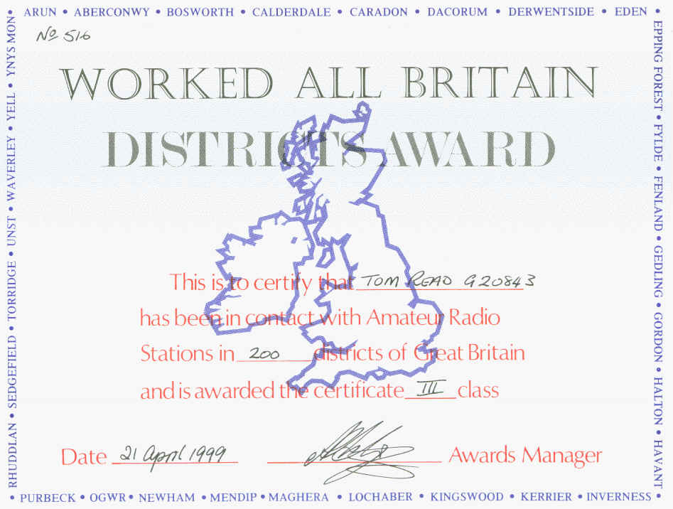 Districts Award