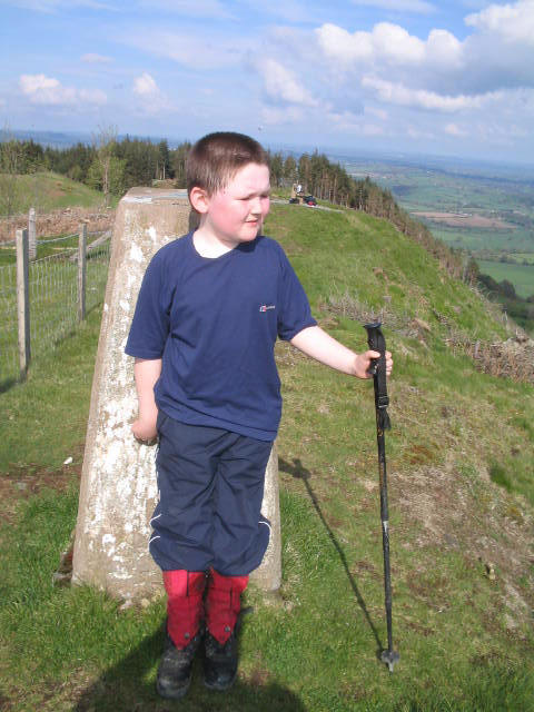 Liam enjoys the sunshine on Allt y Main