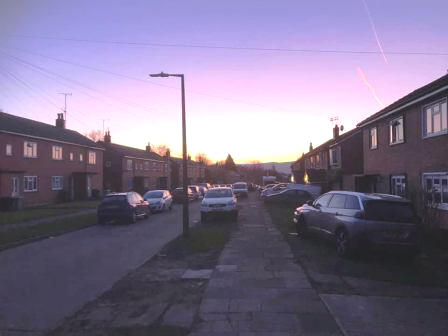 Merebrook Road at dawn