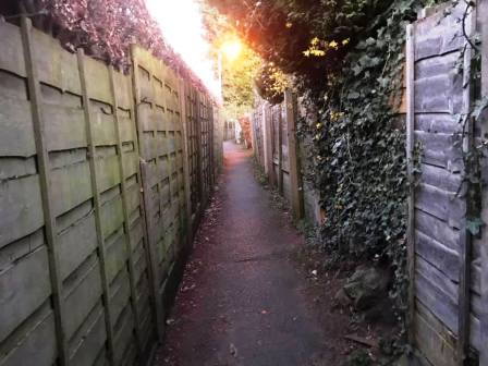 Ginnel from Fallibroome Close to Camborne Avenue