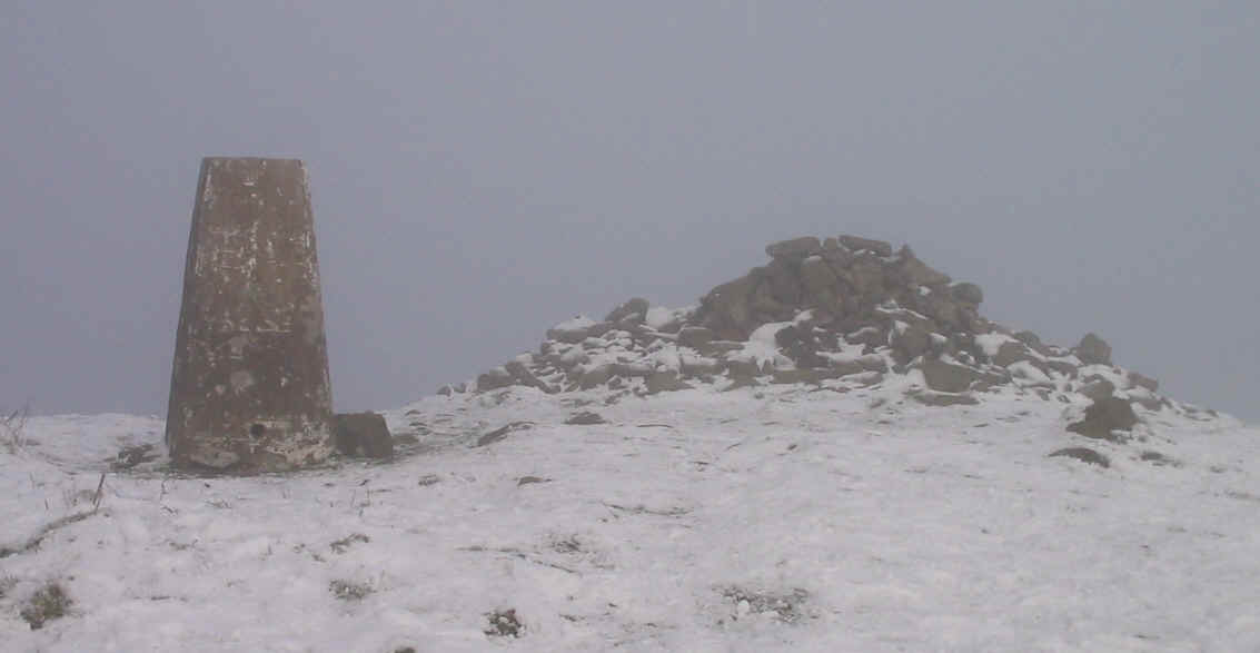 Trig & cairn on summit of Corndon Hill MW-013