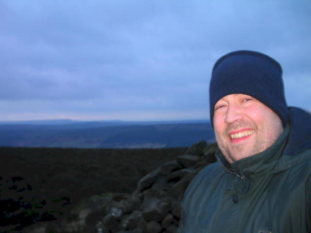 Tom M1EYP/P by the summit cairn on TW-002