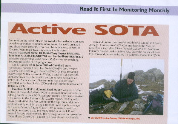 SOTA news in Monitoring Monthly magazine