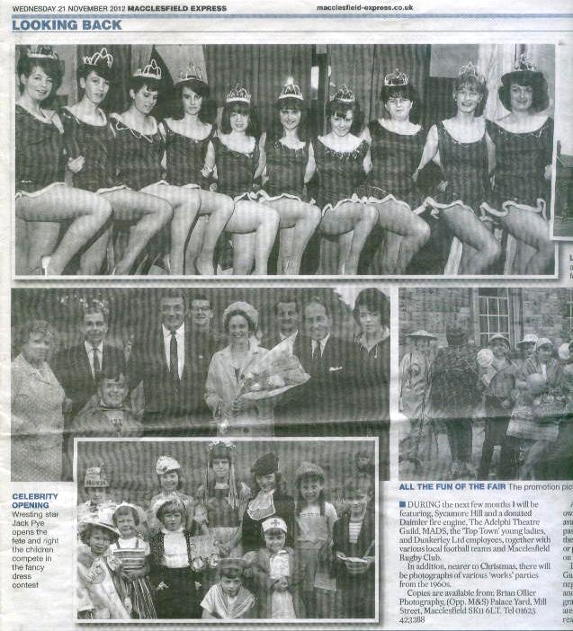 Mother in the paper (top photo far left, middle photo far right)