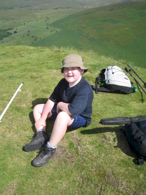 Liam on Dufton Pike