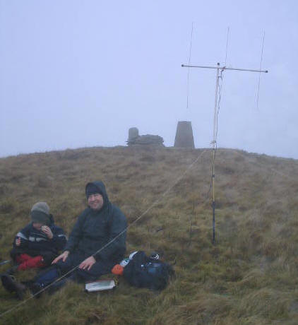 Liam & Tom, summit of Foel Goch, 2005