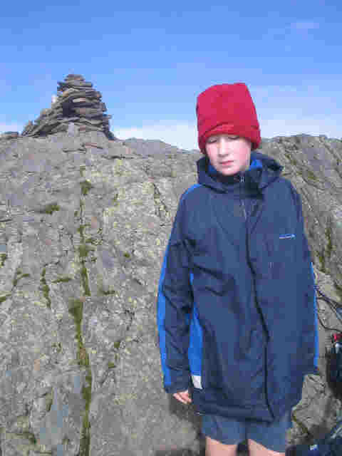 Jimmy at the summit of Grisedale Pike