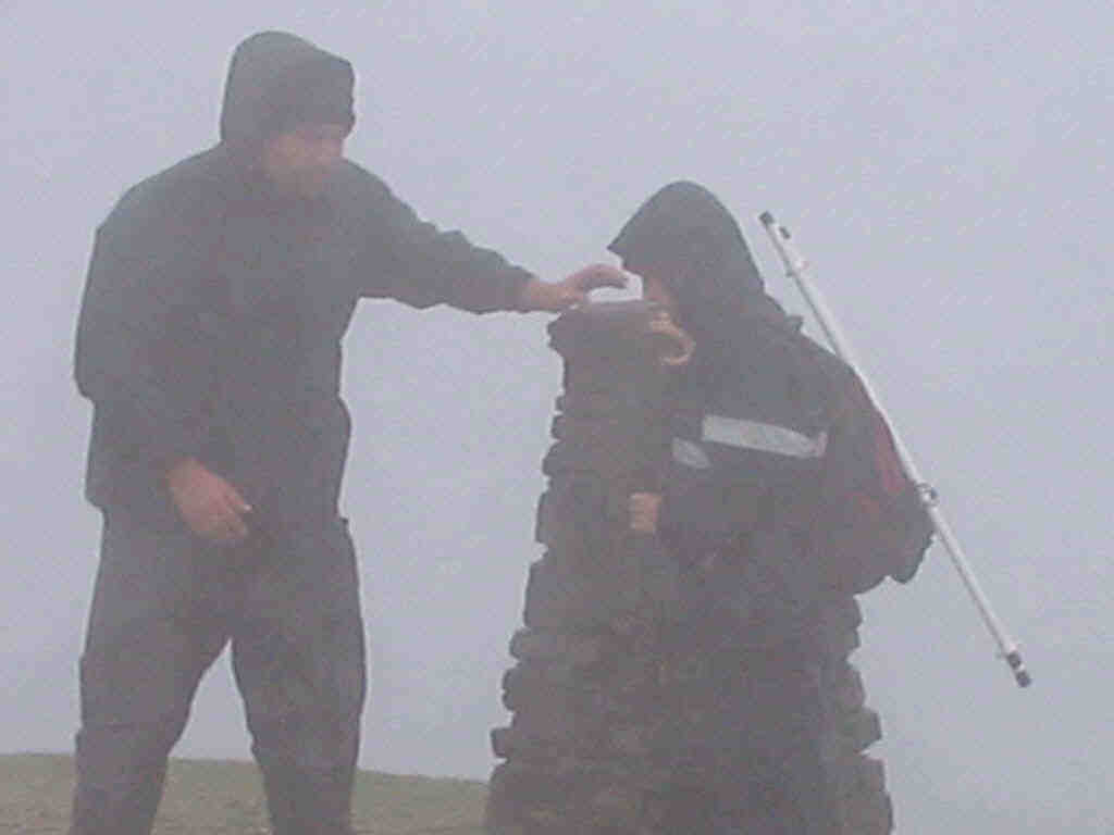 The weather was pretty bleak as we reached the summit...