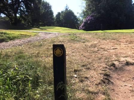Route across Prestbury Golf Course