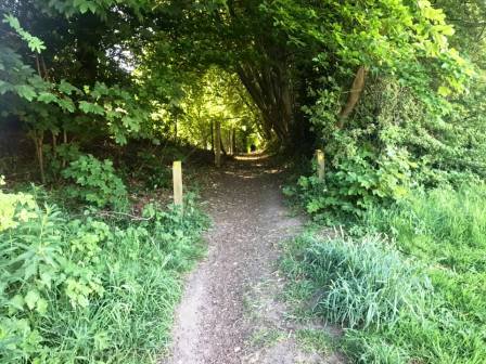 Footpath out of Prestbury Golf Course