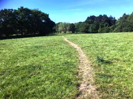 Footpath across Walnut Tree Farm