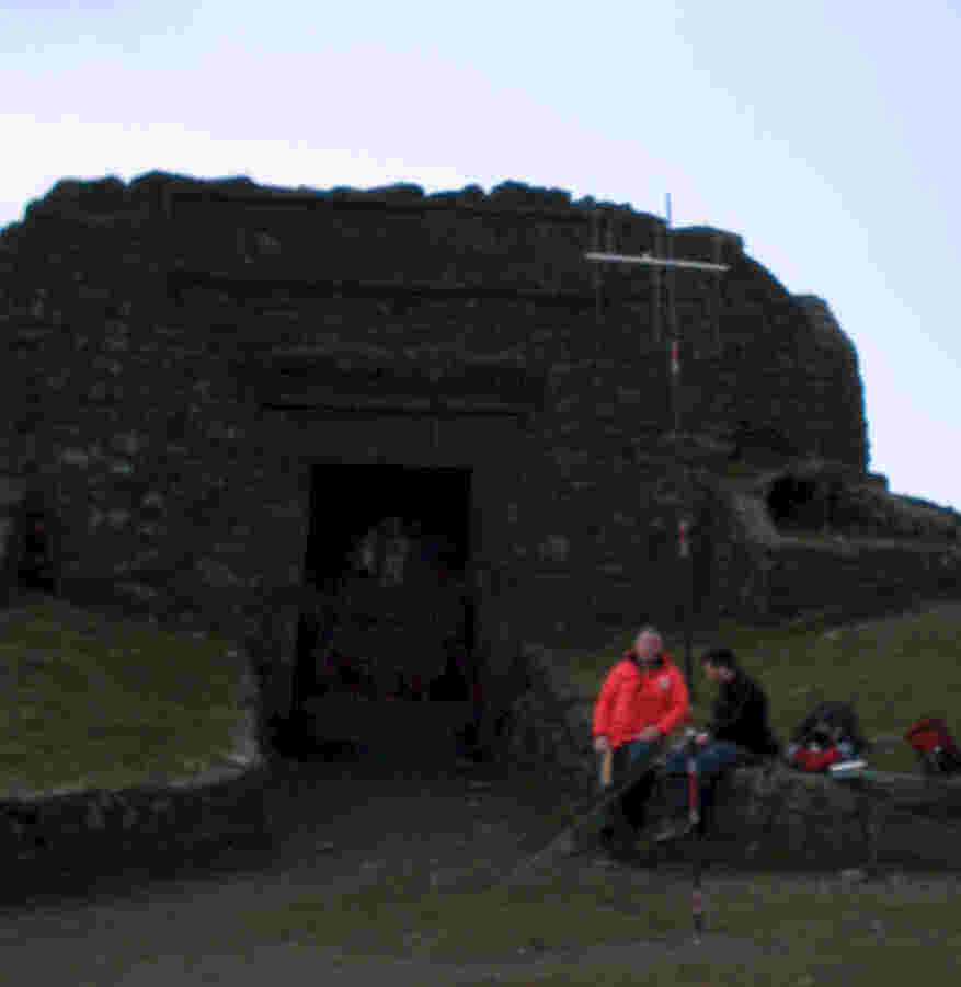 The portable activation station on Moel Famau