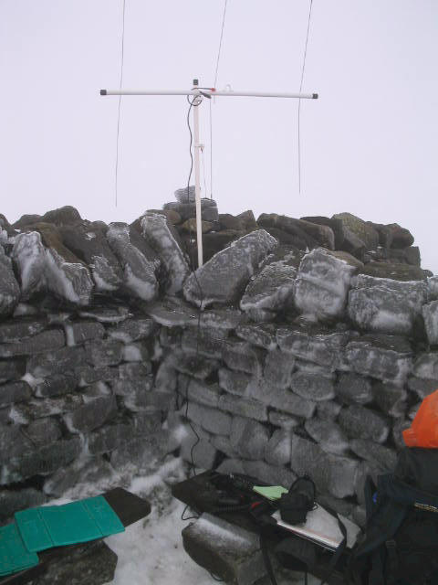 The shelter on Great Shunner Fell summit