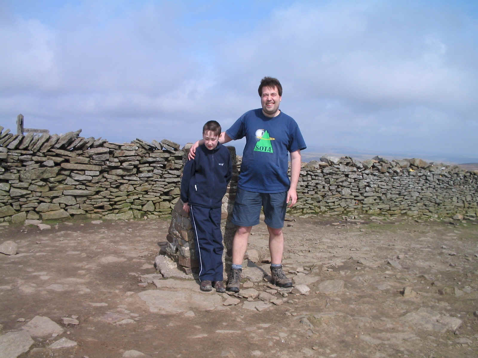 Tom & Jimmy at Pen-y-ghent summit