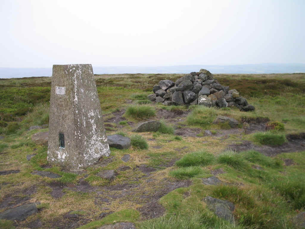 The trig and summit cairn on Rombalds Moor (Ilkley Moor) NP-028