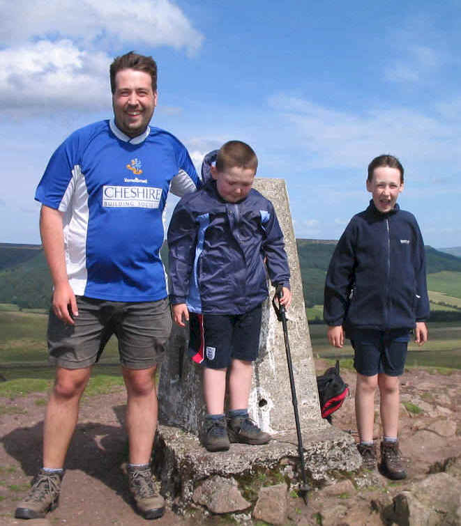 Tom, Liam & Jim on the summit of Sharp Haw