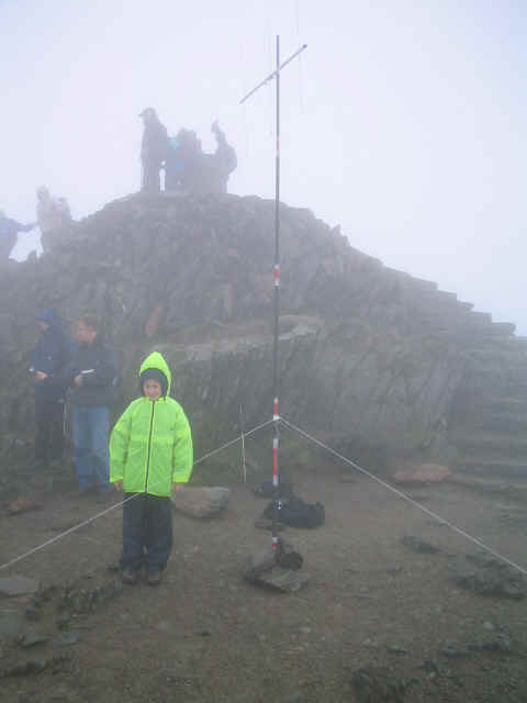 Snowdon summit, Jimmy & the SOTA Beam