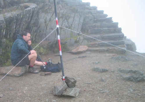 Tom MW1EYP/P in operation on Snowdon NW-001