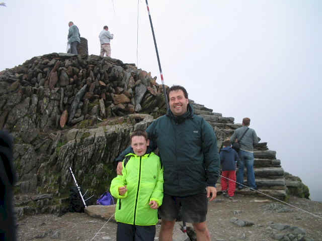 Jimmy & Daddy on Snowdon!