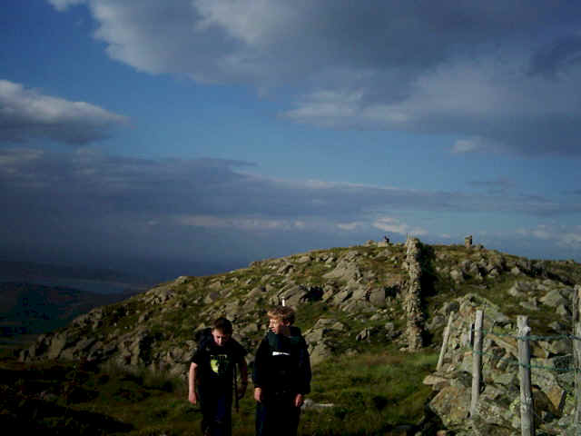 Jimmy & Josh MW3EPA climbing the last bit of Tal y Fan
