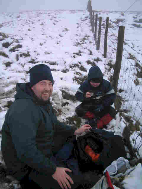 Tom and Liam on Winter Hill