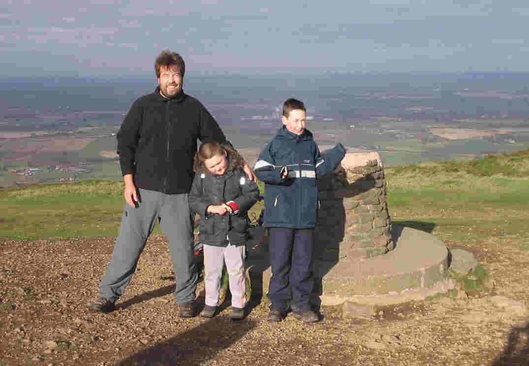 Tom, Liam & Jimmy at the summit of The Wrekin