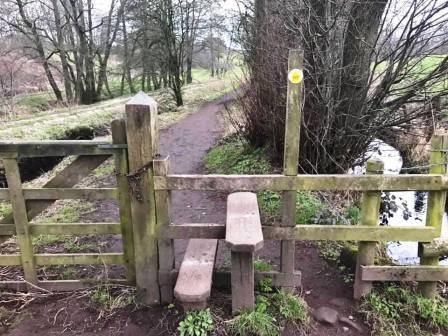 Stile on the canal feeder path